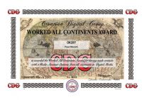 WORKED ALL CONTINENTS AWARD