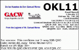 My QSL card, used in 1986 - 2006